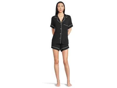 Eberjey Gisele Relaxed Short Pj Set In Black