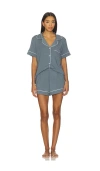 Eberjey Gisele Relaxed Short Pj Set In Gray