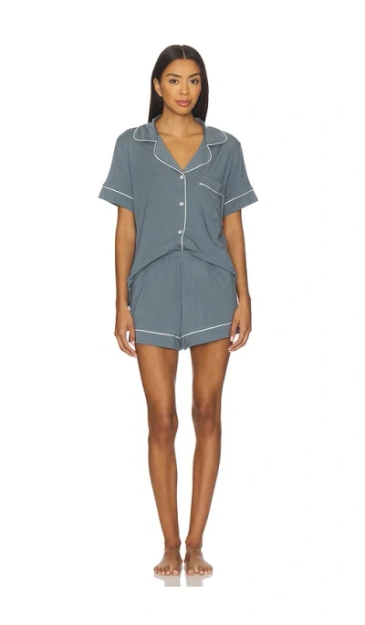 Eberjey Gisele Relaxed Short Pj Set In Gray
