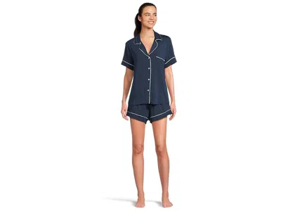 Eberjey Gisele Relaxed Short Pj Set In Blue