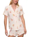 Eberjey Gisele Relaxed Shorts Set In Floral Bloom/vanilla Cream