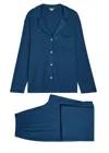 Eberjey Gisele Ribbed Jersey Pyjama Set In Blue