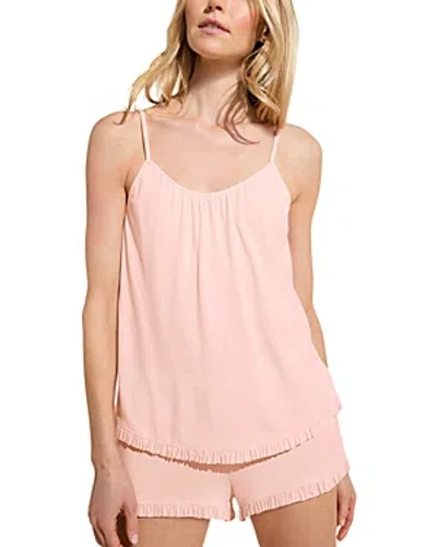 Eberjey Gisele Ruffled Trim Short Pajama Set In Petal Pink