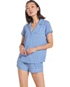 Eberjey Gisele Shortie Short Set In Blue