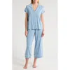 Eberjey Gisele Short Sleeve Cropped Pajamas