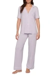 Eberjey Gisele Short Sleeve Pant Pajamas In Blue