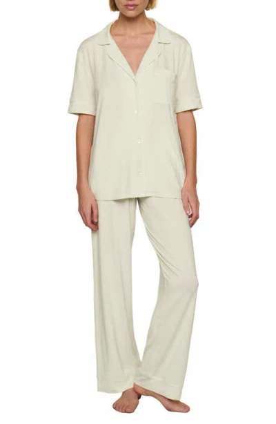 Eberjey Gisele Short Sleeve Pant Pajamas In Green
