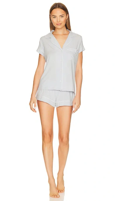 Eberjey Gisele Shortie Pj Set In Ice Blue