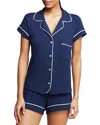 Eberjey Gisele Relaxed Short Pj Set In Navy