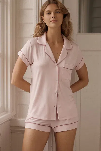 Eberjey Gisele Shorts Sleep Set In Pink