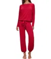 Shop Eberjey Gisele Slouchy Lounge Set In Red