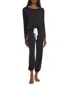 Eberjey Gisele Slouchy Stretch-jersey Pyjama Set In Black/ivory