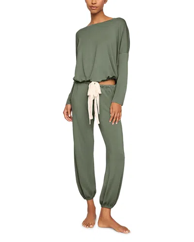 Eberjey Gisele Slouchy Pajama Set In Green