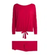 Eberjey Gisele Slouchy Pyjama Set In Red