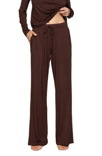 Eberjey Gisele Stretch Modal Pajama Pants In Brown