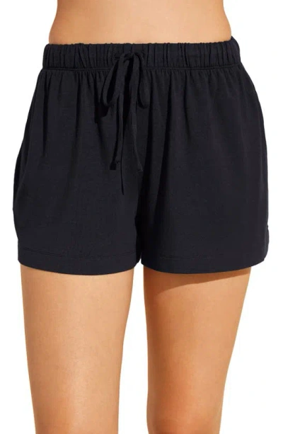 Eberjey Gisele Stretch Modal Pajama Shorts In Black