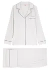 Eberjey Gisele Striped Jersey Pyjama Set In White