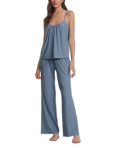 Eberjey Gisele Printed Camisole Pants Pajamas In Blue