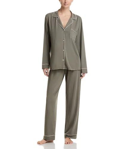 Eberjey Gisele Tencel Modal Long Pj Set In Gray