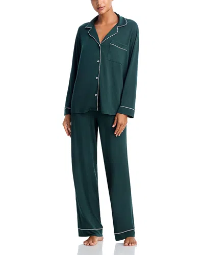 Eberjey Gisele Tencel Modal Long Pj Set In Green