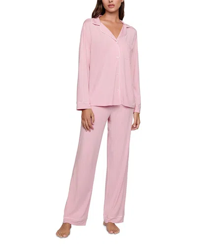 Eberjey Gisele Tencel Modal Long Pj Set In Pink