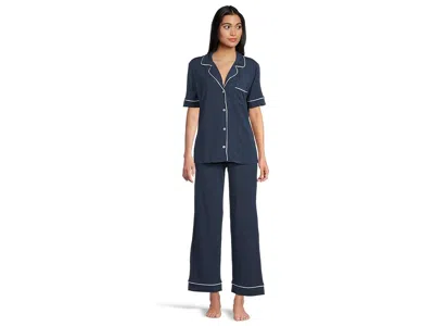Eberjey Gisele Tenceltm Modal Short Sleeve Pant Pj Set In Blue