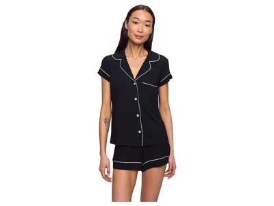 Eberjey Gisele Tenceltm Modal Shortie Short Pj Set In Black