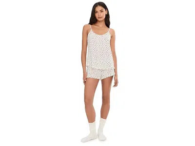 Eberjey Gisele Tenceltm Printed Modal Ruffle Cami Shortie Short Set In White