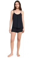 EBERJEY GISELE TENCEL MODAL CAMI & SHORT PJ SET BLACK