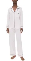 Eberjey Gisele The Long Pajama Set Sorbet Pink/black In Multi