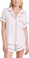 Eberjey Womens Ivory Navy Gisele Relaxed-fit Stretch-woven Jersey Pyjama Set In Sorbet/black