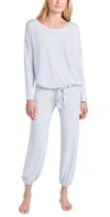 Eberjey Gisele The Slouchy Set Ice Blue In Ice Blue/ice Blue