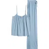 Eberjey Gisele Cami Pants Pj Set Faded Denim In Faded Denim