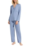 Eberjey Giselle Rib Pajamas In Wedgewood Blue/ Ivory