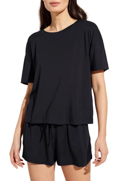 Eberjey Giselle Stretch Modal Pajama Top In Black