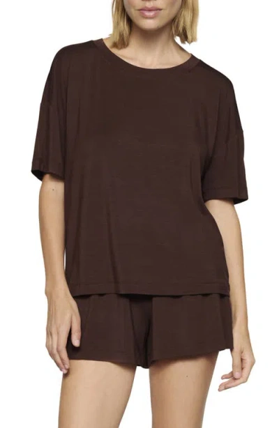 Eberjey Giselle Stretch Modal Pajama Top In Brown