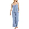 Eberjey Giselle Stretch Modal Pajamas In Wedgewood Blue/ Ivory