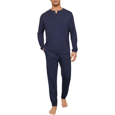 Eberjey Henry Jersey Pajamas In Blue