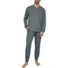 Eberjey Henry 2-piece Henley Pajama Set In Gray