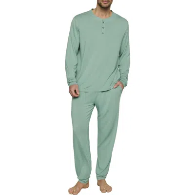 Eberjey Henry Jersey Pajamas In Green