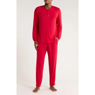 Eberjey Henry Jersey Pajamas In Red