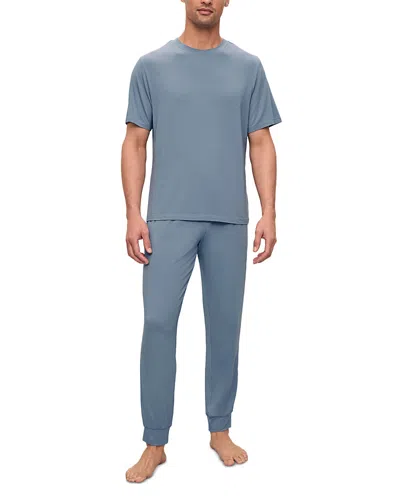 Eberjey Henry Long Pajama Set In Blue