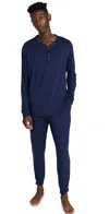 Eberjey The Long Henry Pj Set In True Navy