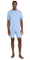 Eberjey Henry Jersey Short Pajamas In Wedgewood Blue