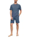 Eberjey Henry Short Pajama Set In Faded Denim