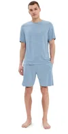 Eberjey Henry Shorts Pj Set Faded Denim In Faded Denim