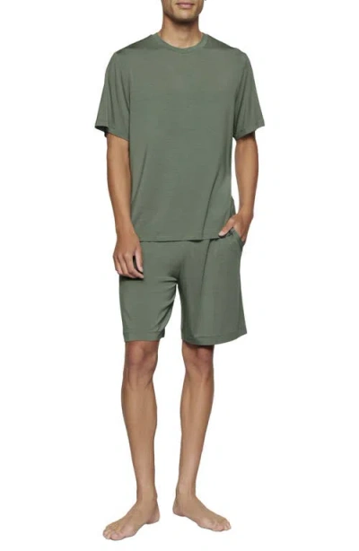 Eberjey Henry Stretch Tencel® Modal Short Pajamas In Green