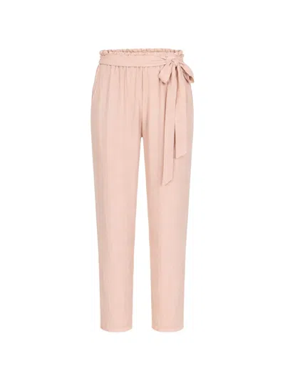 Eberjey Hudson Tie-waist Trousers In Neutral