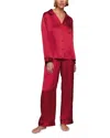 Eberjey Inez Printed Washable Silk Long Pajama Set