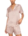 Eberjey Inez Printed Washable Silk Short Pajama Set In Pink